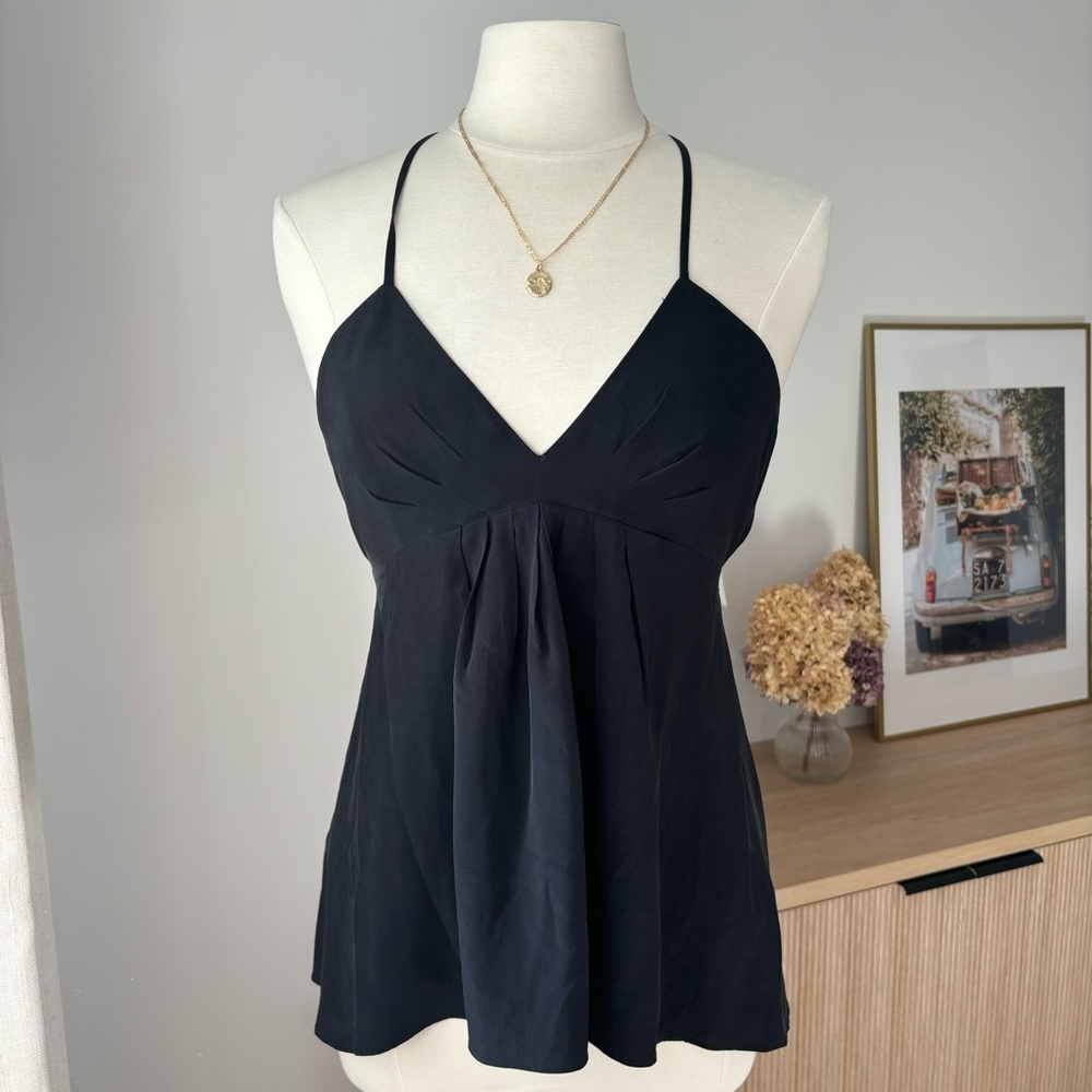 WILFRED 100% Silk Open Back Top - Size S